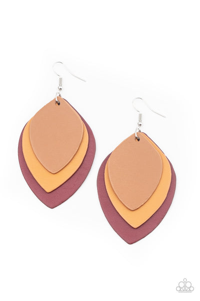 Earrings Light as a LEATHER - Red