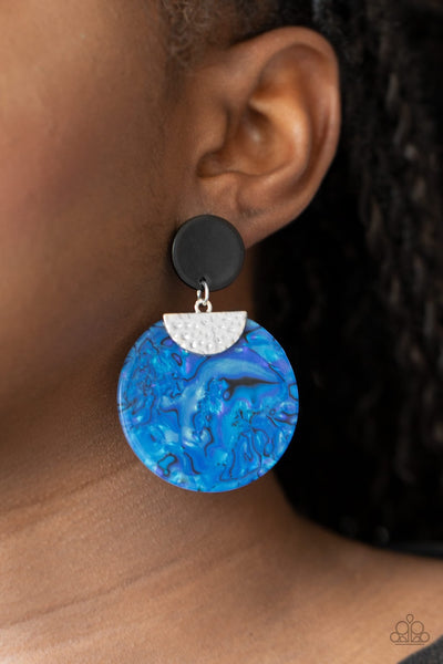 Earrings Really Retro-politan - Blue