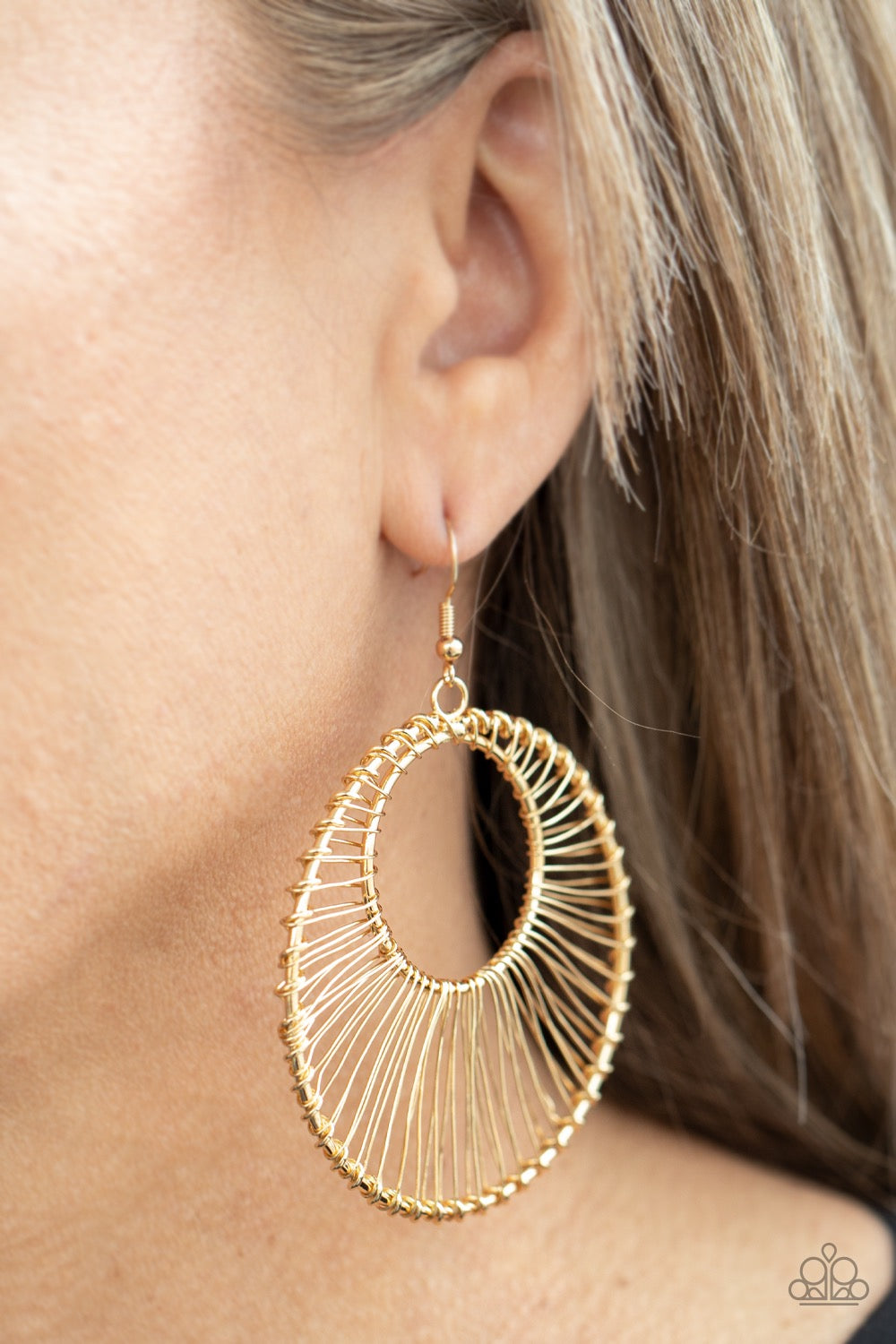 Earrings Artisan Applique - Gold