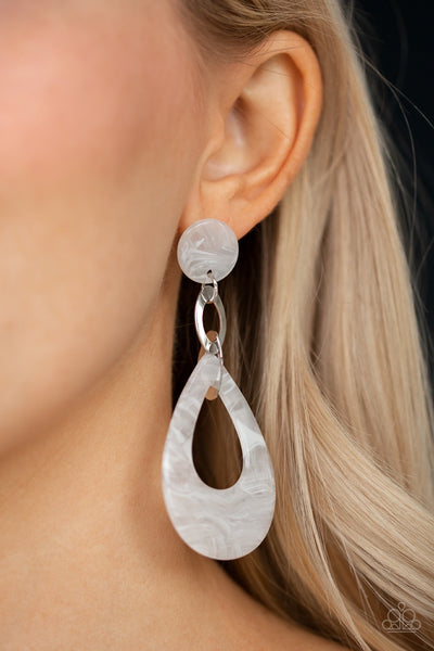 Earrings Beach Oasis - White x 6