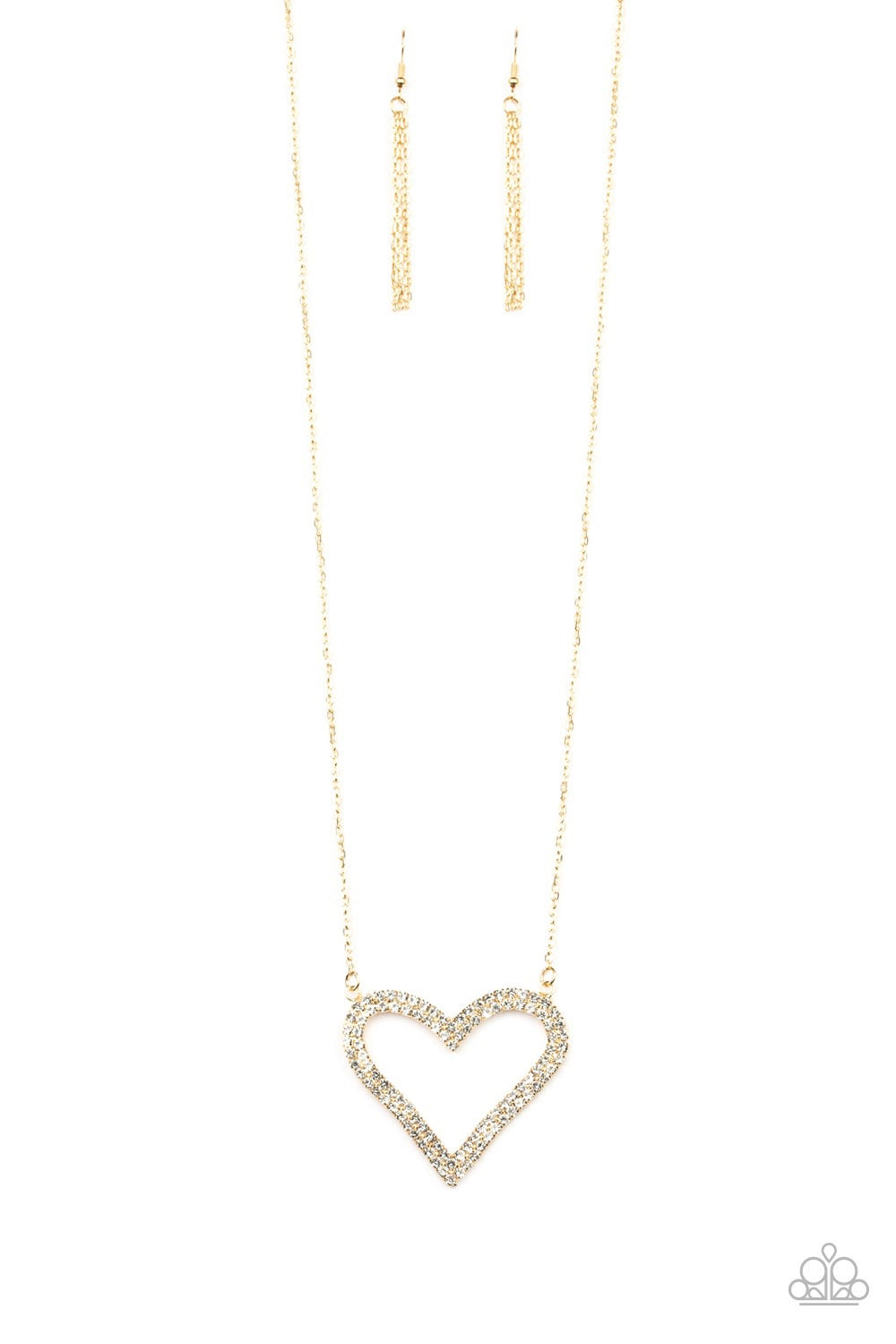 Necklace Pull Some HEART-strings - Gold