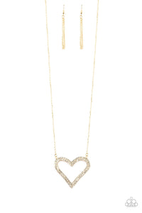 Necklace Pull Some HEART-strings - Gold