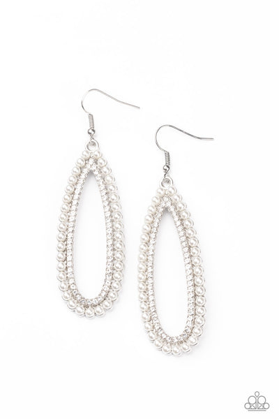 Earrings Glamorously Glowing - White