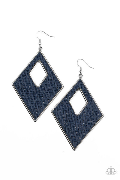 Earrings Woven Wanderer - Blue