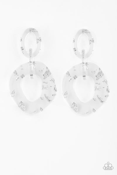 Earrings Confetti Congo - White
