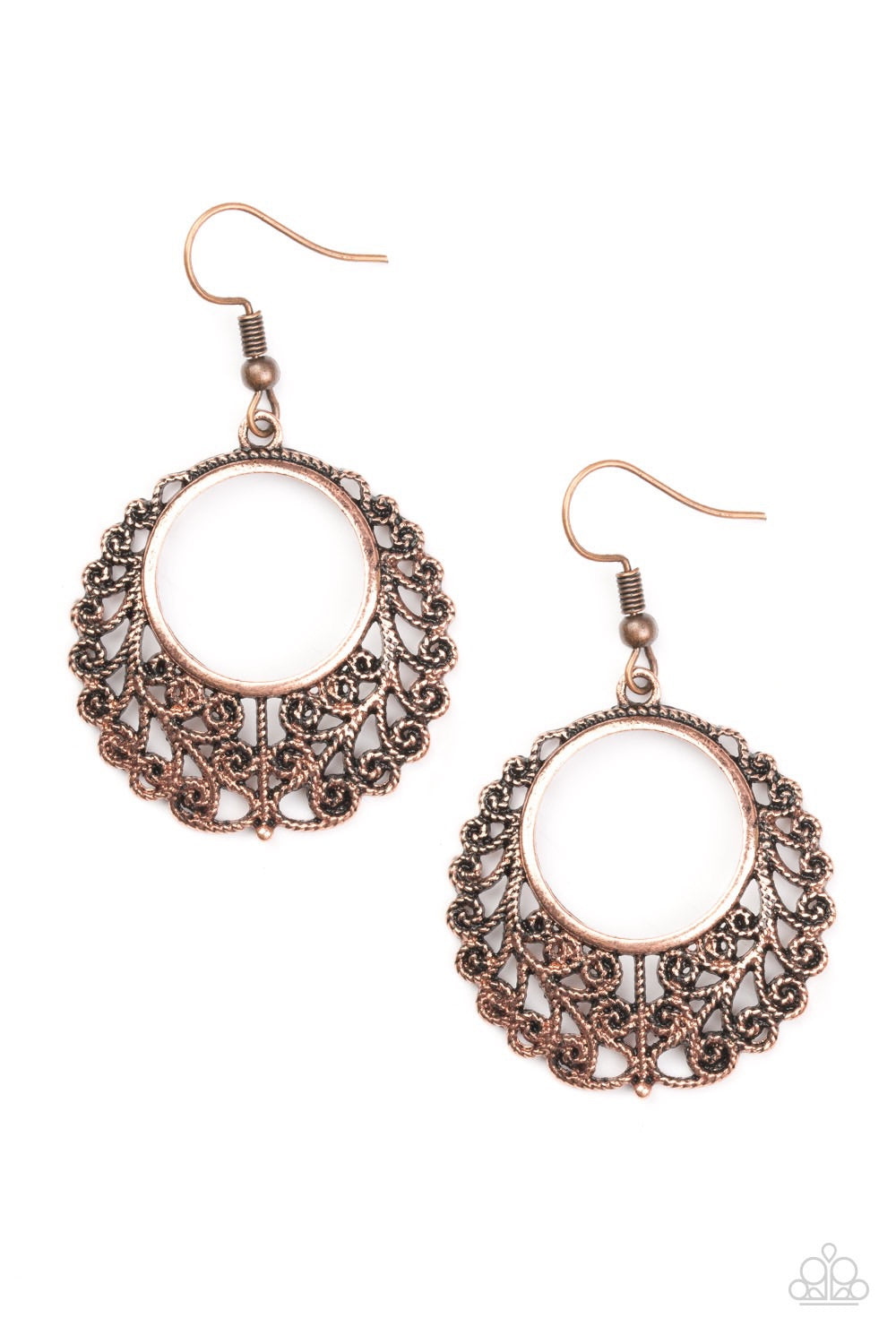 Earrings Grapevine Glamorous - Copper