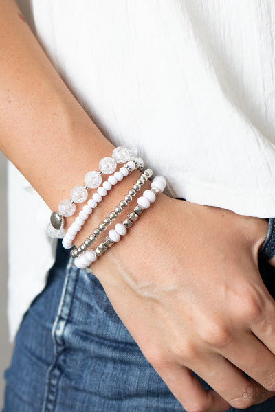 Bracelet Layered Luster - White