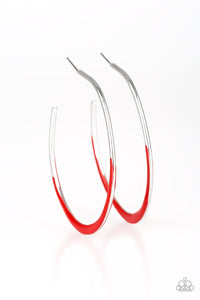 Earrings Hoops-So Seren-DIP-itous - Red