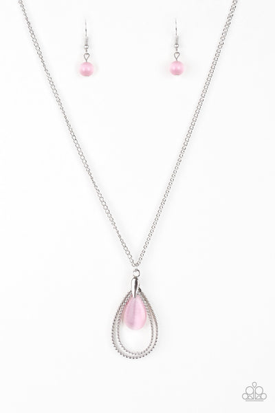 Necklace Teardrop Tranquility - Pink