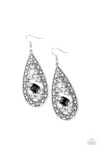 Earrings Drop-Dead Dazzle - Black