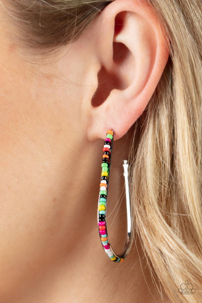 Earrings Beaded Bauble - Multi