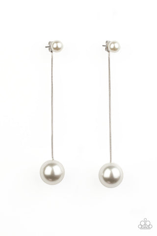 Earrings Extended Elegance - White