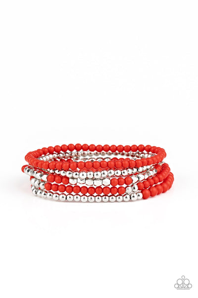 Bracelet Stacked Showcase - Red