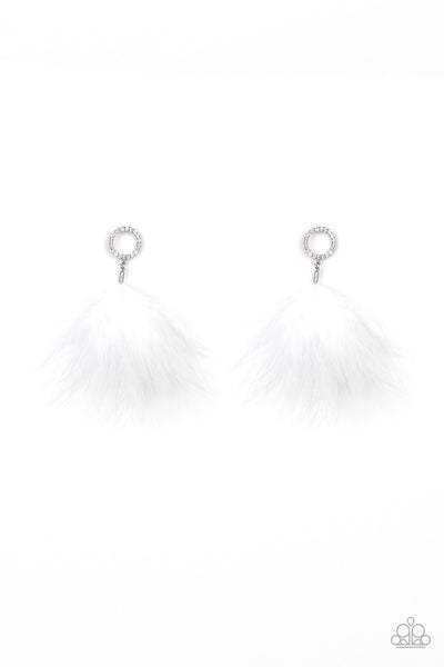 Earrings BOA Down - White