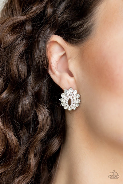 Earrings Brighten The Moment - White
