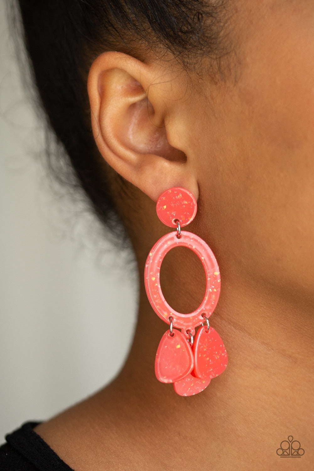 Earrings Sparkling Shores - Orange